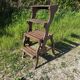 Chair, library step stool