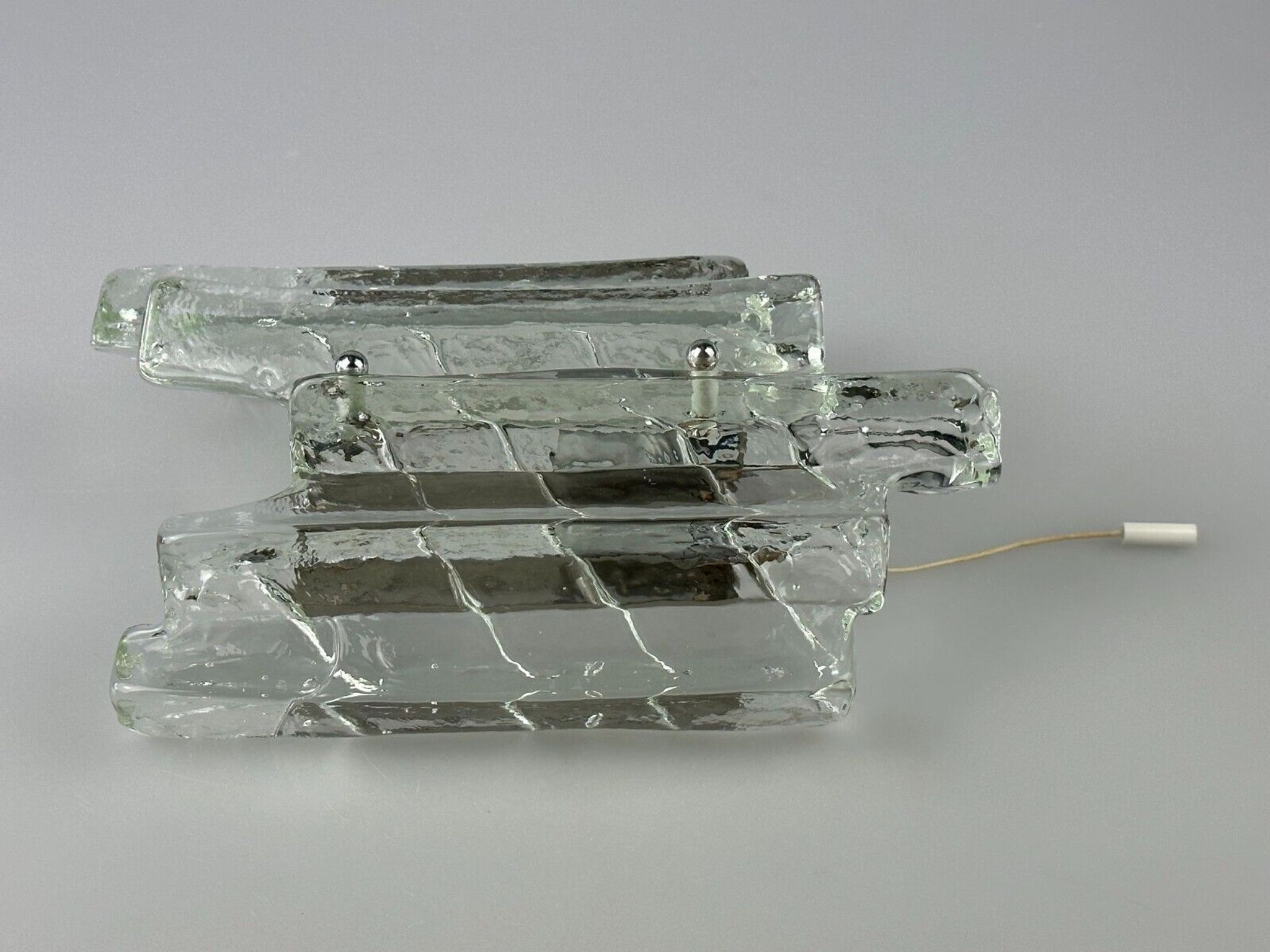 Wall lamp Wall Sconce Fischer Leuchten Germany Ice Glas Design