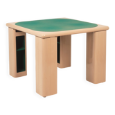 Table de jeu en bois laqué et feutre vert de Pierluigi Molinari pour Pozzi 1970
