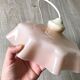 Suspension en opaline rose vintage