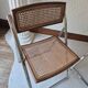 2 Chaises pliantes chrome/cannage