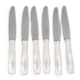 Alfénide, Christofle, Cirta, Art Deco, 6 silver-plated table knives.