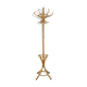 Curved wooden parrot coat rack