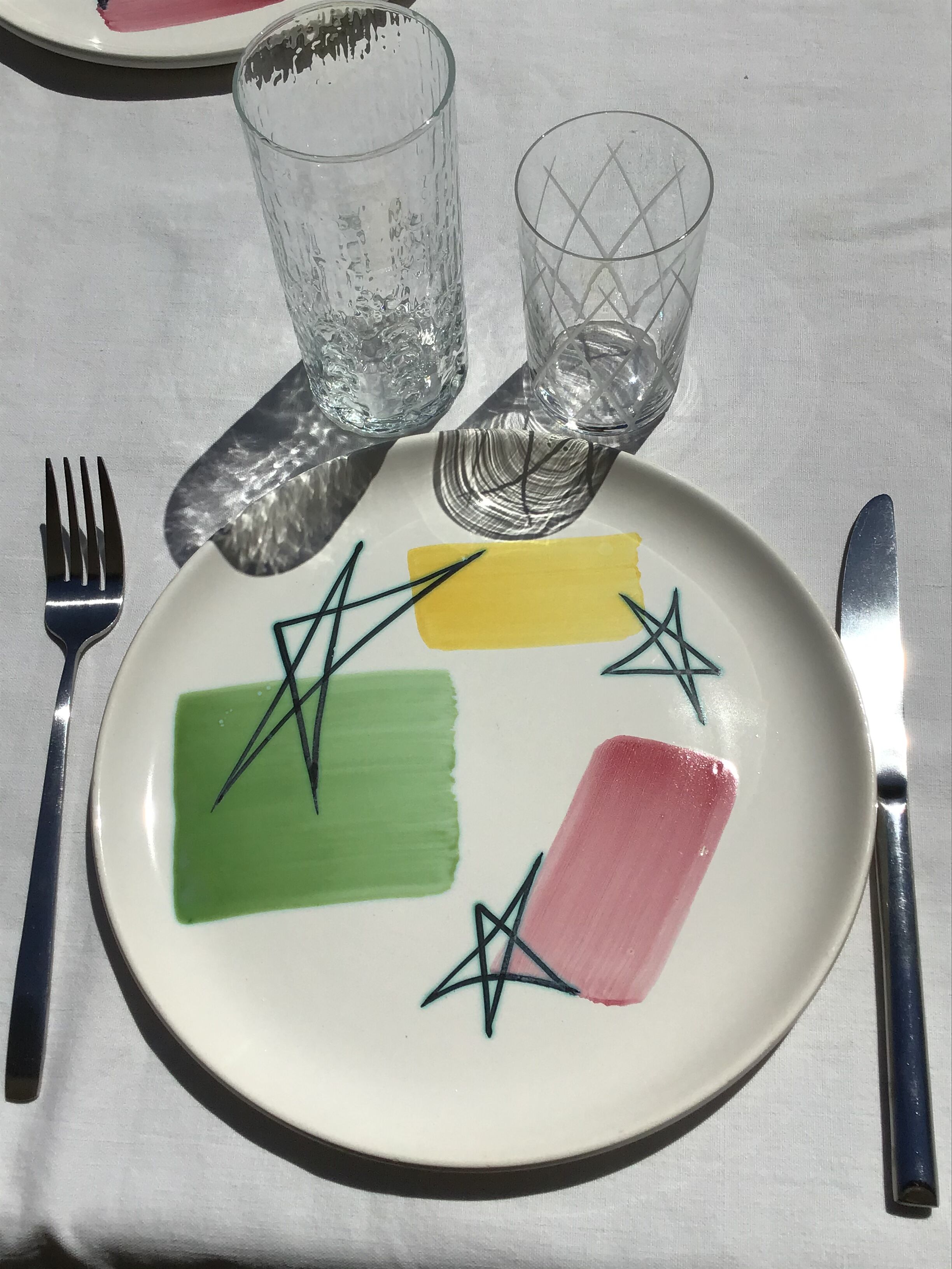 9 assiettes plates 50 MBFA Pornic