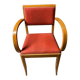 Club armchair with curved armrests known as "bridges" from the 1950s.