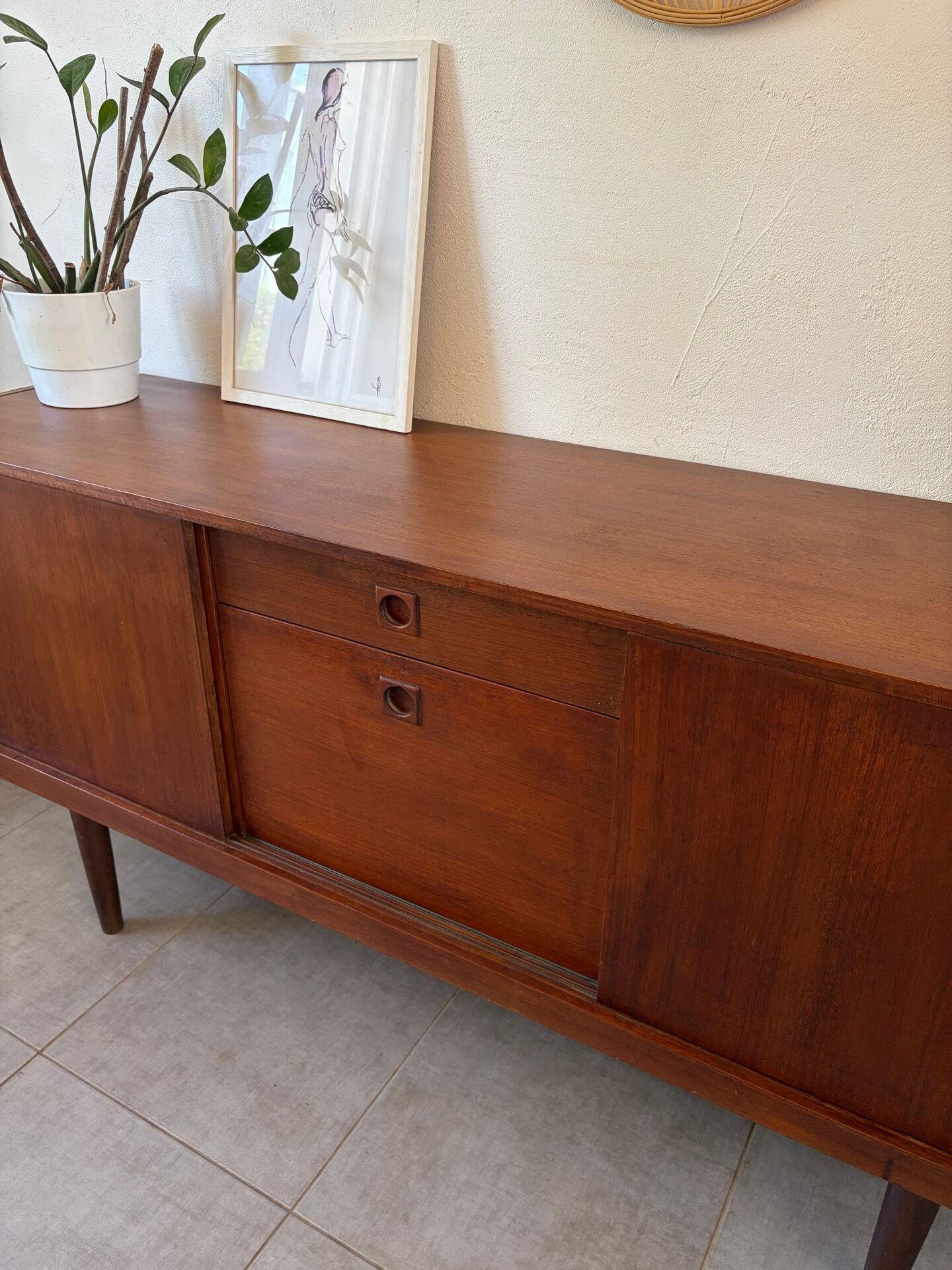 Vintage teak enfilade from the 1960s.