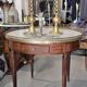 Louis XVI style bouillotte table in mahogany, early 20th century.