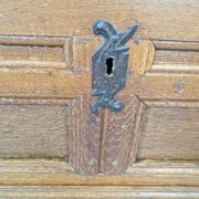 Antique Brutalist Chest in Oak, 1800
