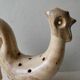 Flower base ceramic rooster, signed Dieulefit Caves, height 32 cm