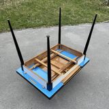 Italian dining table and 4 chairs by Salvarani, 1950s, set of 5.