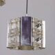 Vintage 1970s metal and crystal pendant lamp, kinkeldey design