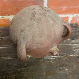 Ancient Glazed Stoneware Cruché with Double Handle, 19th Century Vintage