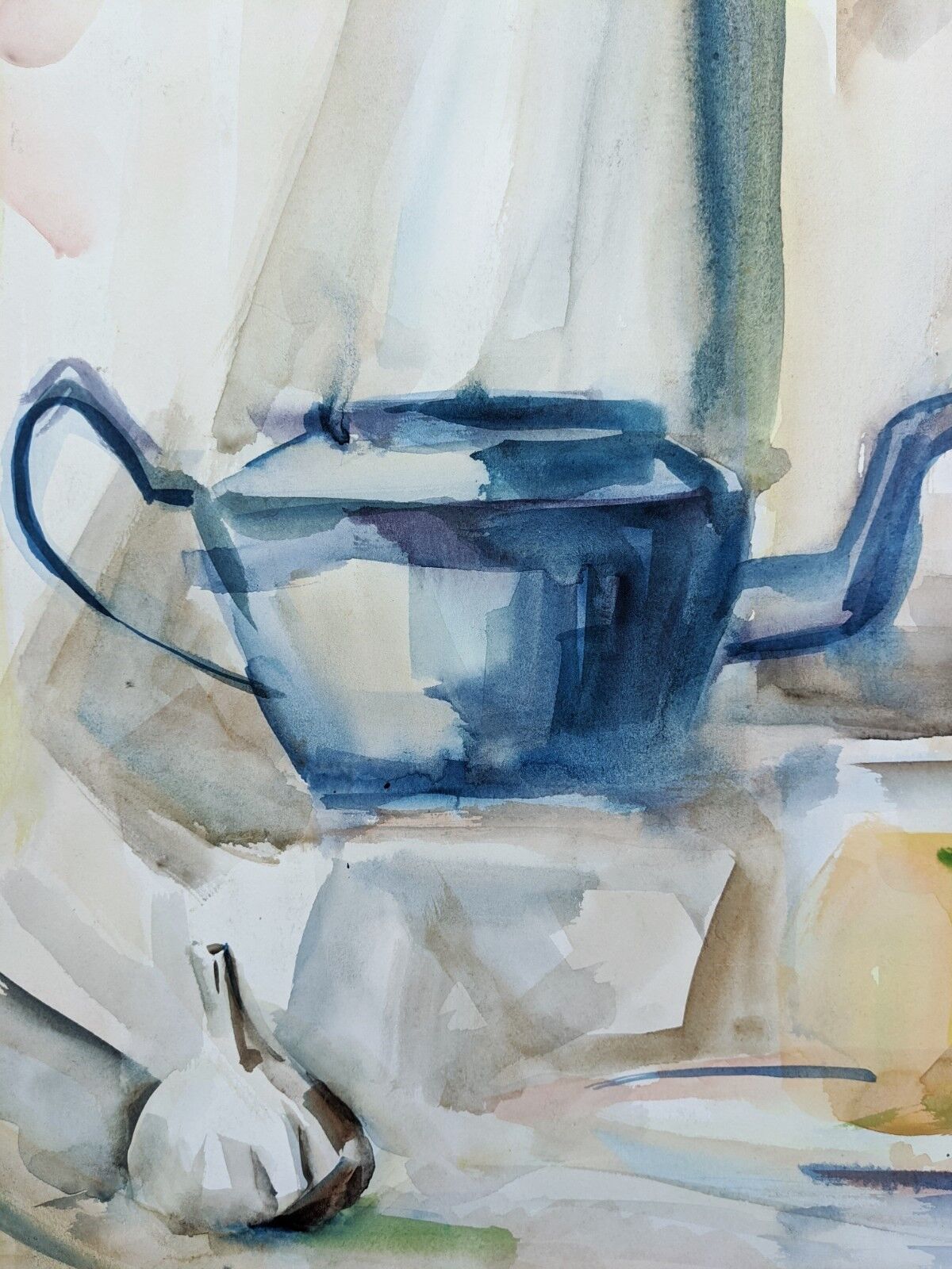Vintage Still Life Watercolour Framed - 'The Teapot'