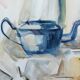 Vintage Still Life Watercolour Framed - 'The Teapot'