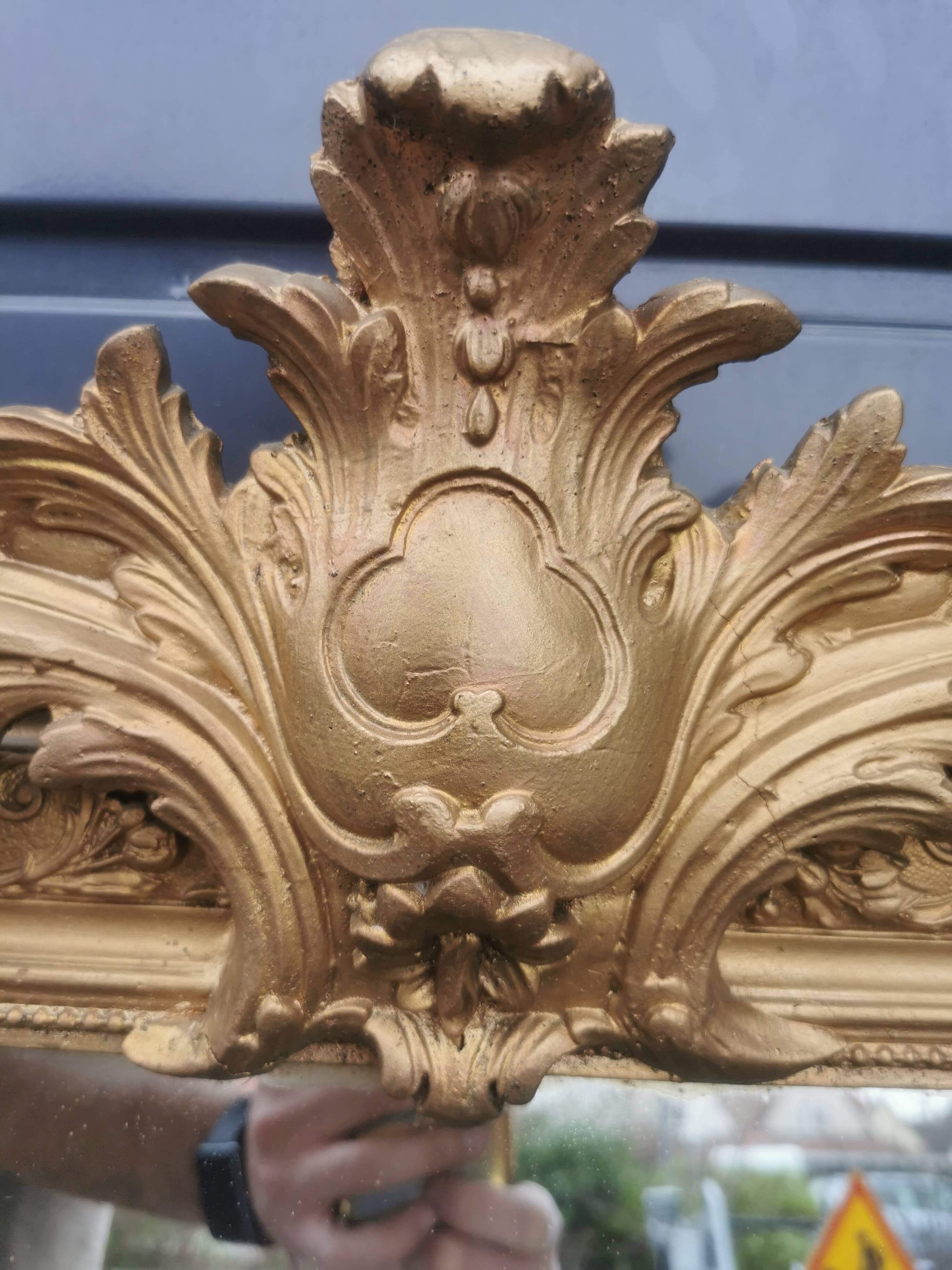 Louis XV style gilded mirror