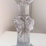 Antique pair of Portieux crystal candlesticks, 19th century