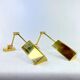 Postmodern pair of articulated brass wall lamps by Baulmann Leuchten. Germany 1980s