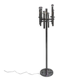 Chrome uplight floor lamp with 8 light points