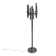 Chrome uplight floor lamp with 8 light points