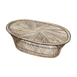 table basse ovale palmier