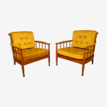 Paire de fauteuils Skrindan par Kerstin Hörlin-Holmquist, OPE Möbler, Suède, années 1960