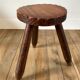 Tabouret tripode en bois années 40-50