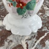 Pair of large 19th century church vases in painted white Paris porcelain