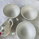 Vintage tea set in Sarreguemines flowered earthenware, "Troyes" model