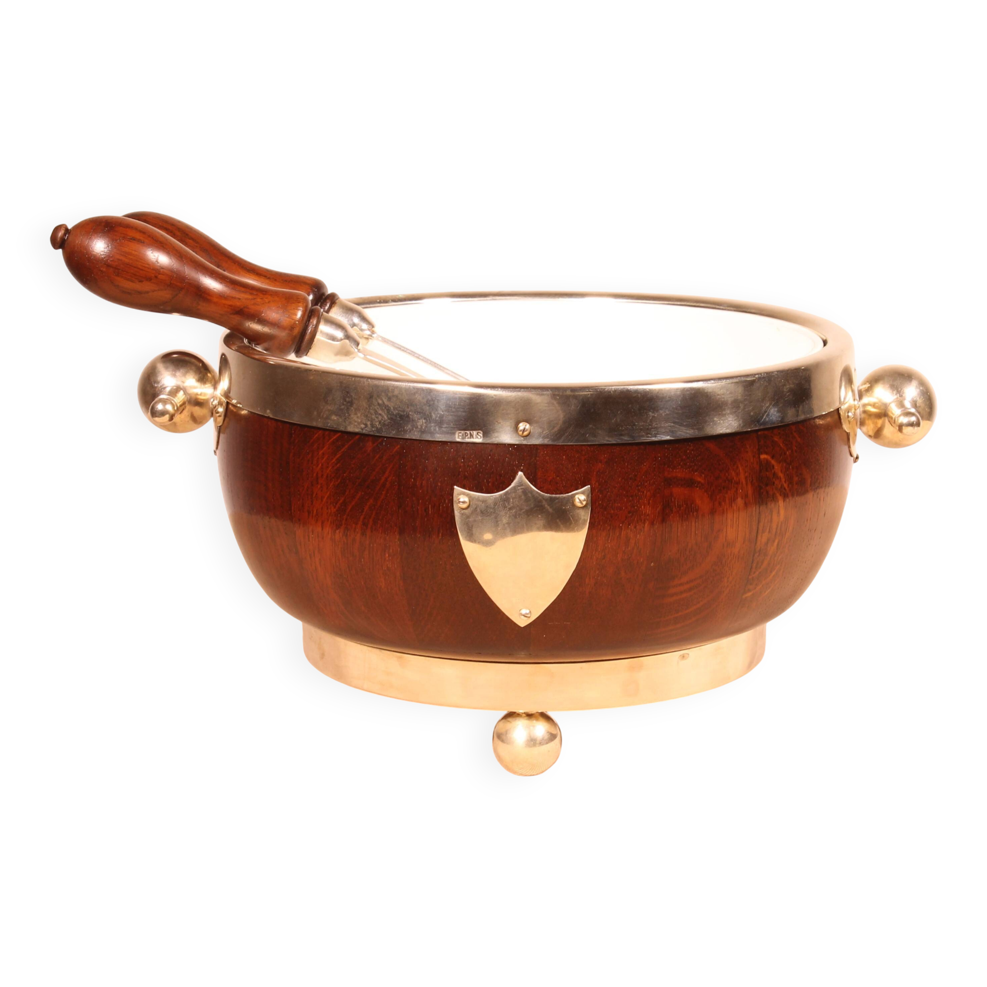 Salad Bowl with Its Cutlery 19th Century