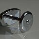 Vintage 80's chrome metal wall coat rack with 1 hook