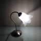 Bedside lamp in metal and frosted glass art deco style
