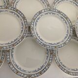 11 old Creil and Montereau dessert plates, Colbert service