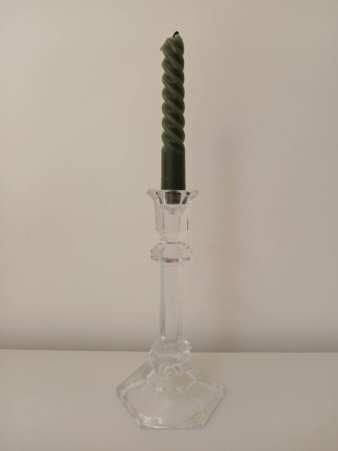 Glass candle holder