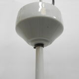 Art deco hanging lamp with octagonal frosted glass shade