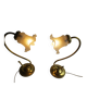 paire de lampes de table métal doré
