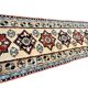 Baby Blue and Beige Long Vintage Hallway Runner