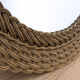 Miroir vintage ovale en osier tressé style bohème