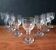 7 small transparent aperitif glasses vintage France