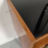 Scandinavian vintage wood and glass enfilade , 50s/60s