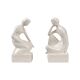 Set serre-livres homme et femme art déco style royal delft 19cm