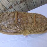 Rattan handle basket
