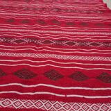Handmade red berber carpet 240x140cm