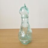 Vintage glass cat bottle