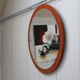 Danish teak 60s mirror diameter 100cm