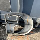 Letter g in galvanized metal height 45 cm