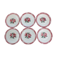 6 flat plates vintage Digoin Sarreguemines model Cibon Lot 5