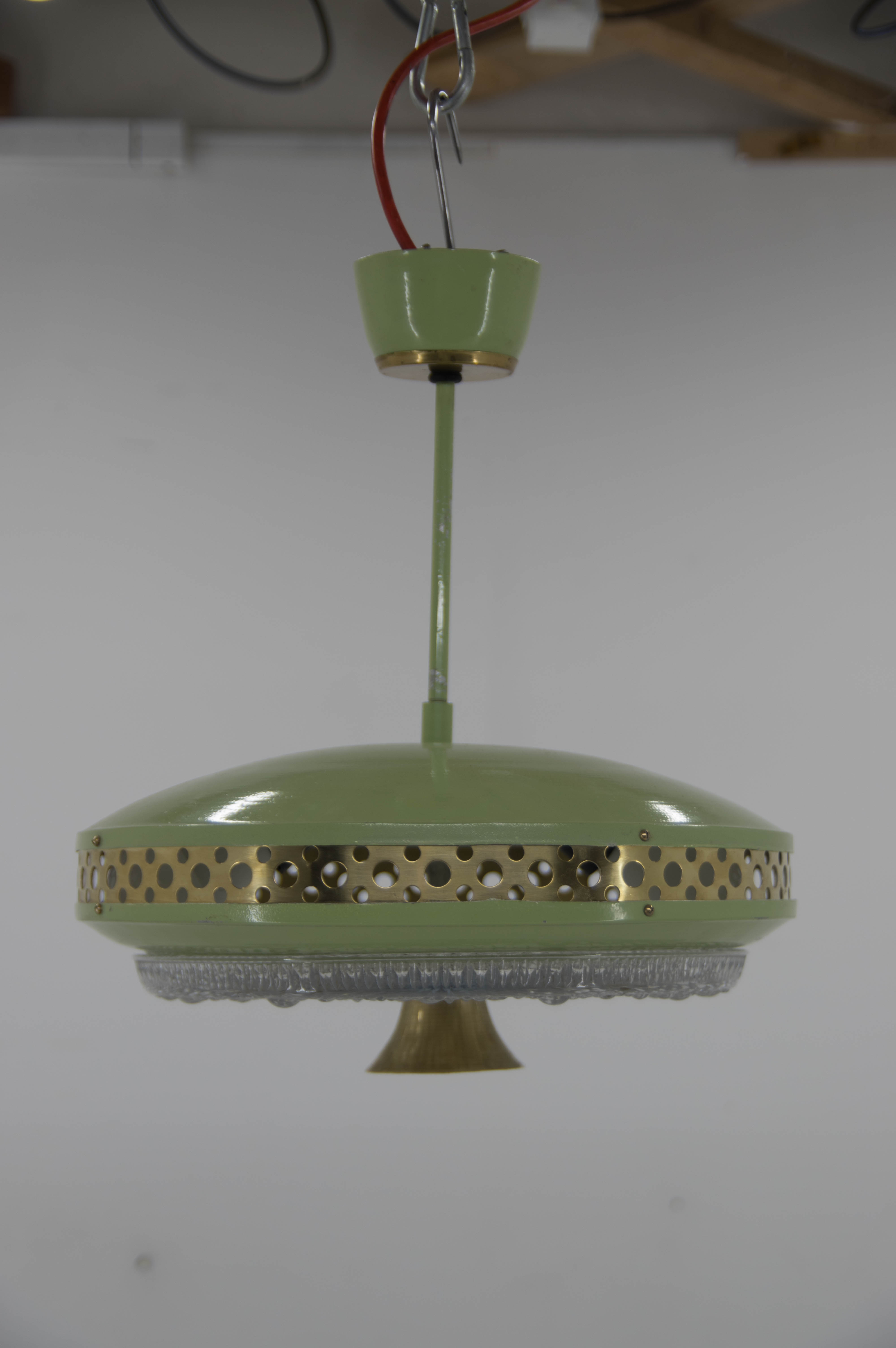 Space Age Metal Pendant by LUDIB Bratislava, Czechoslovakia, 1960s