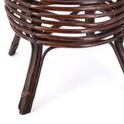 Cache pot jardinière en bambou foncé, années 60