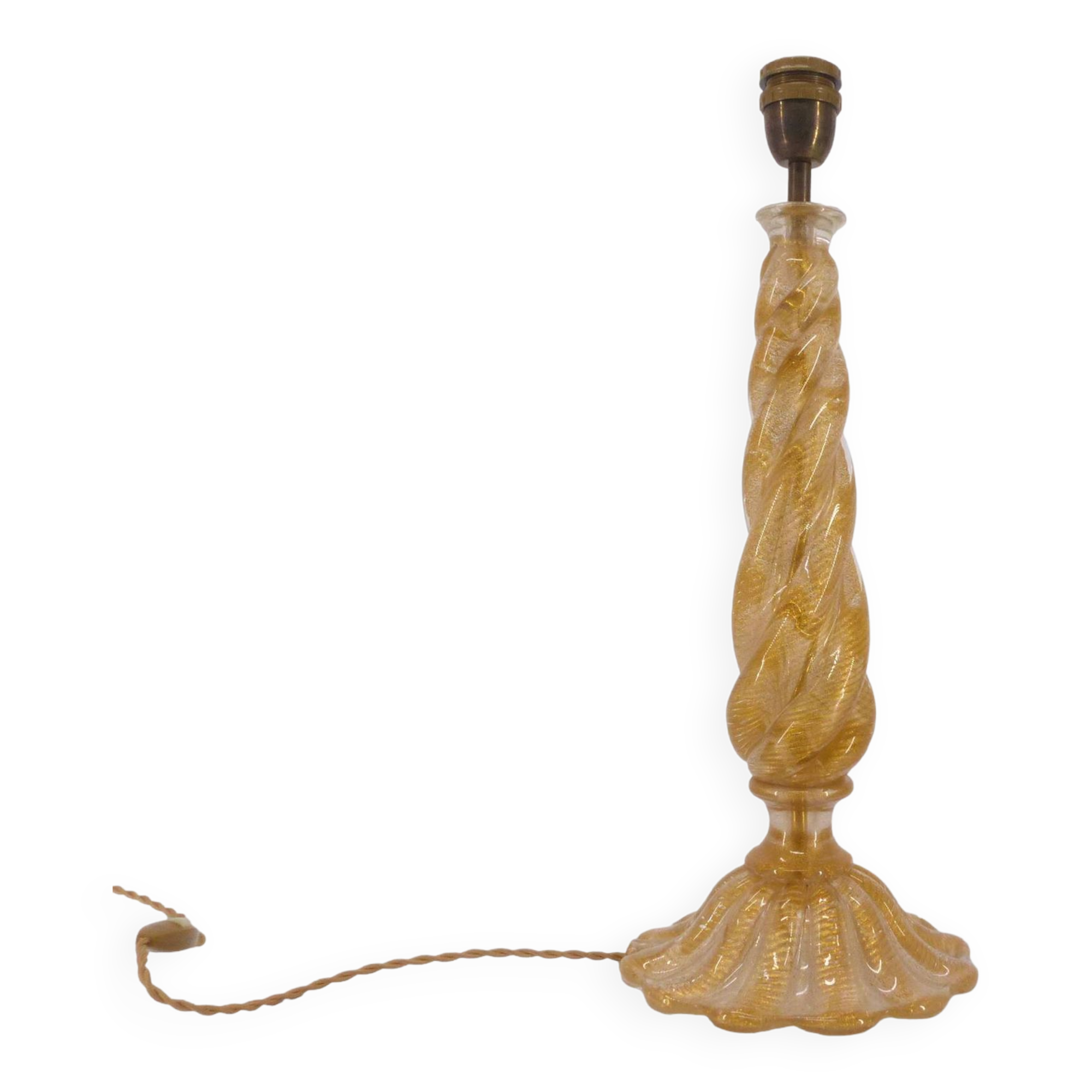 Murano lamp foot with twisted column barrel 1960