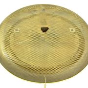Vintage gold mirror by Mathieu Mategot for Artimeta from the 1950s with light.